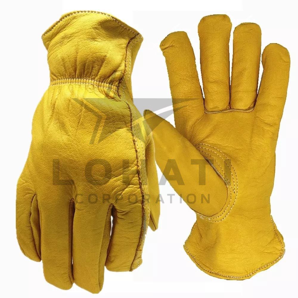 premium grain leather driver gloves