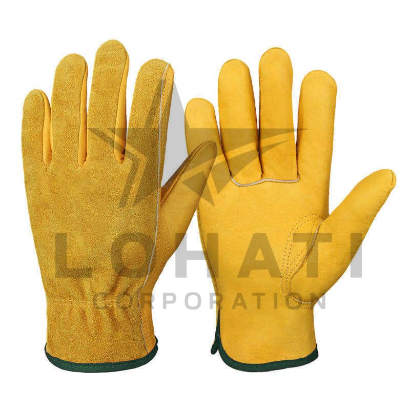 Yellow Leather Driving Gloves LCD4006